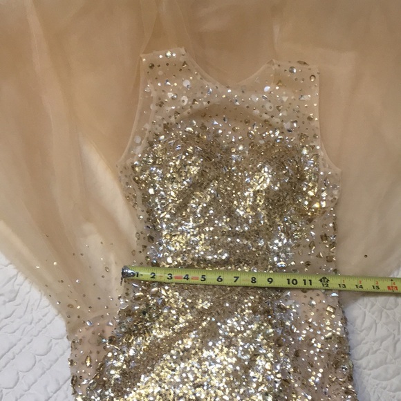 RIVA Designs Sleeveless Illusion Beaded Sequined Open Back Mermaid Prom Dress 2 - Picture 15 of 16